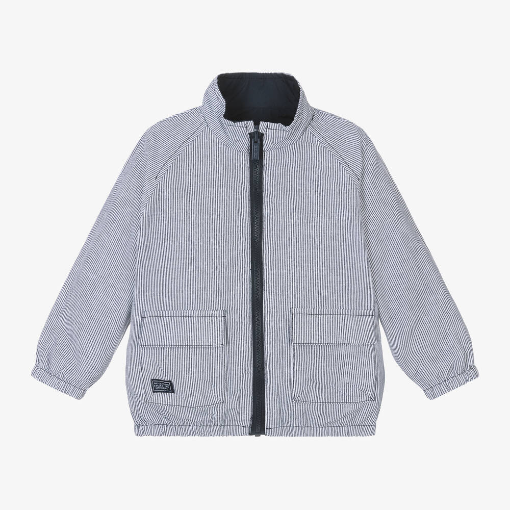 Mayoral-Boys Navy Blue Reversible Windbreaker Jacket | Childrensalon Outlet