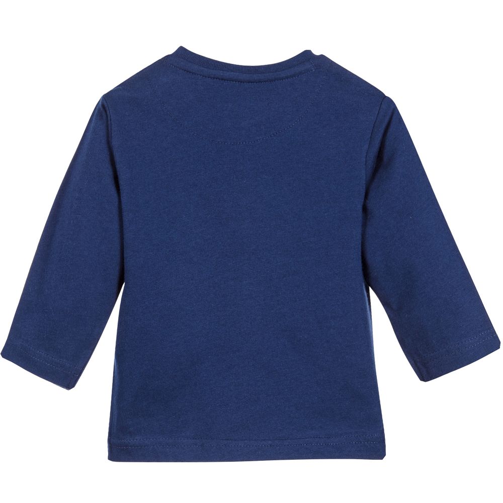 Mayoral-Boys Navy Blue Robot Print Top | Childrensalon Outlet
