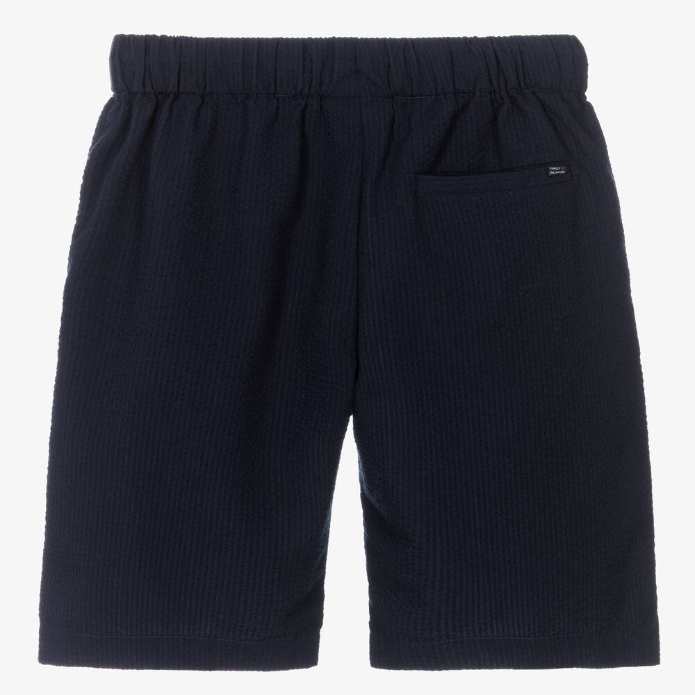 Mayoral Nukutavake-شورت مزيج قطن سيرسوكر لون كحلي للأولاد | Childrensalon Outlet