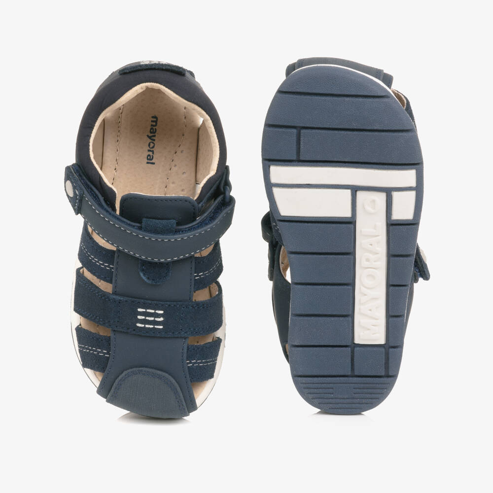 Mayoral-Boys Navy Blue Strap Sandals | Childrensalon Outlet