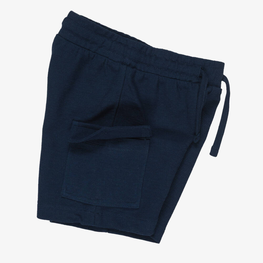 Mayoral-Boys Navy Blue Striped Shorts Trio | Childrensalon Outlet