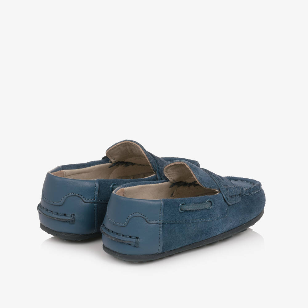 Mayoral-Boys Navy Blue Suede Loafers | Childrensalon Outlet