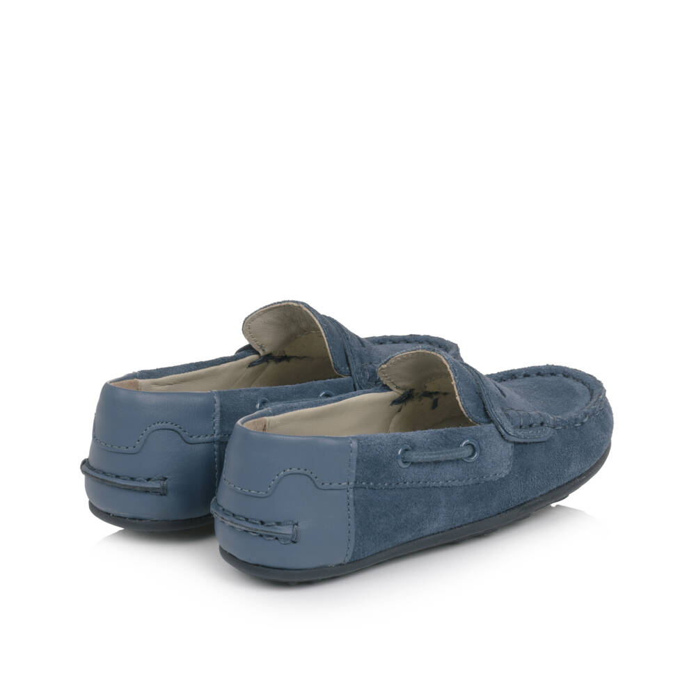 Mayoral-Boys Navy Blue Suede Loafers | Childrensalon Outlet