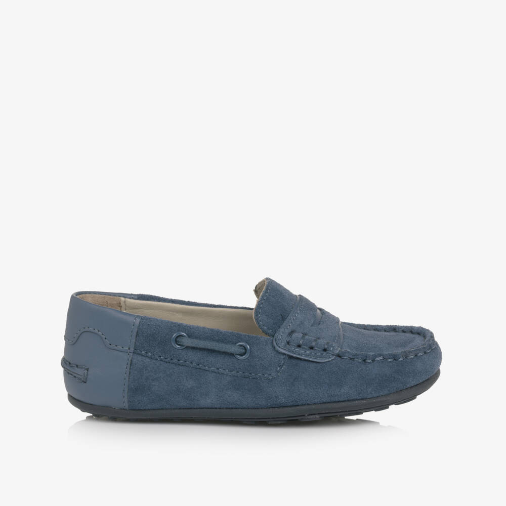 Mayoral-Boys Navy Blue Suede Loafers | Childrensalon Outlet