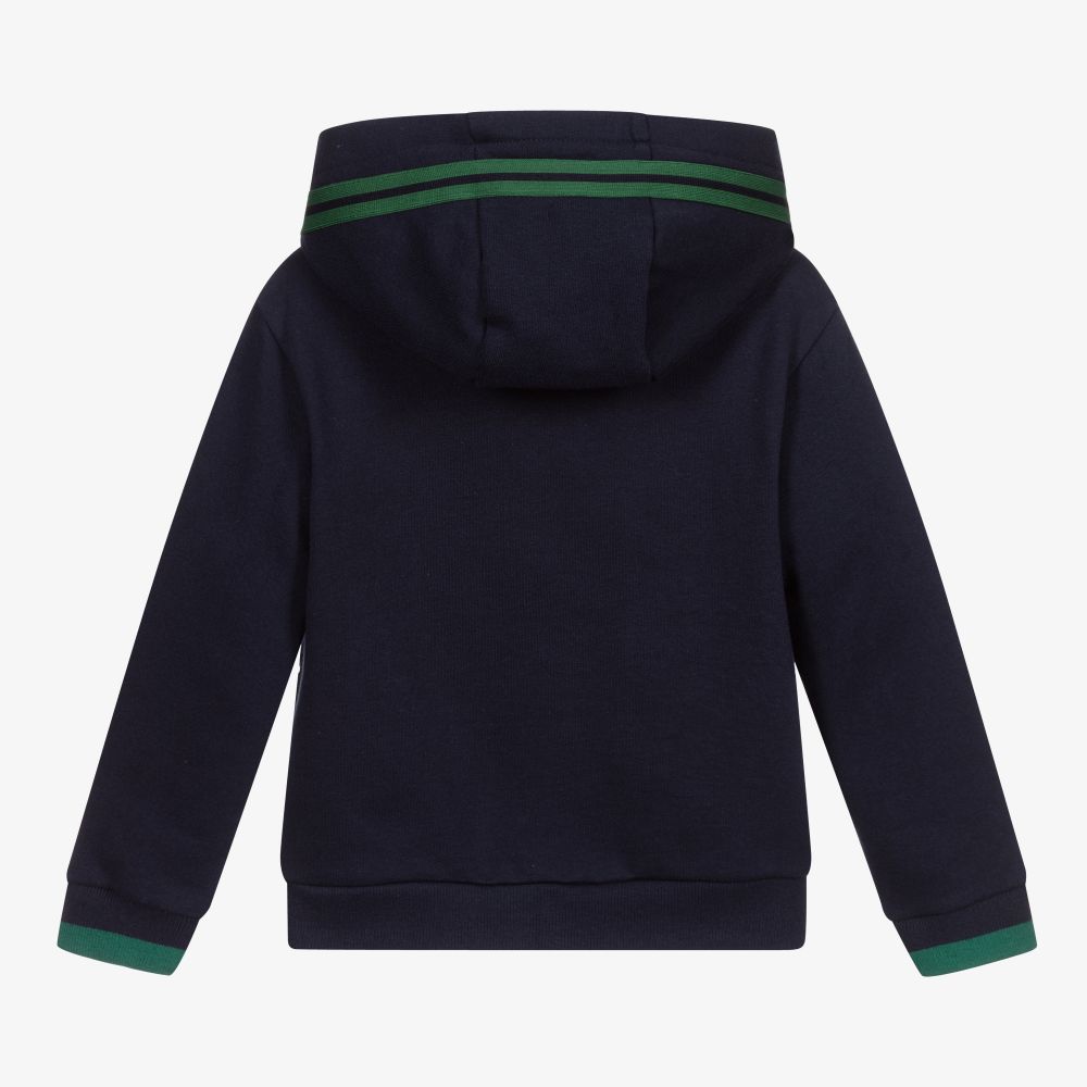 Mayoral-Boys Navy Blue Zip-Up Hoodie | Childrensalon Outlet