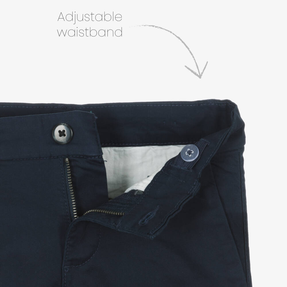 Mayoral Nukutavake-شورت شينو قطني أزرق داكن للأولاد | Childrensalon Outlet