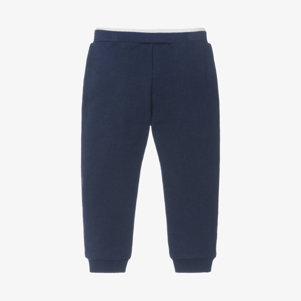 Mayoral Newborn-Boys Navy Cotton Lounge Trousers | Childrensalon Outlet