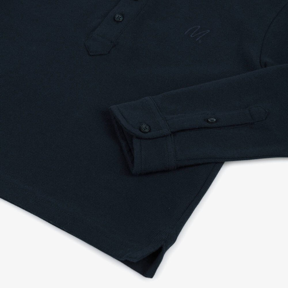 Mayoral-Boys Navy Cotton Polo Shirt | Childrensalon Outlet