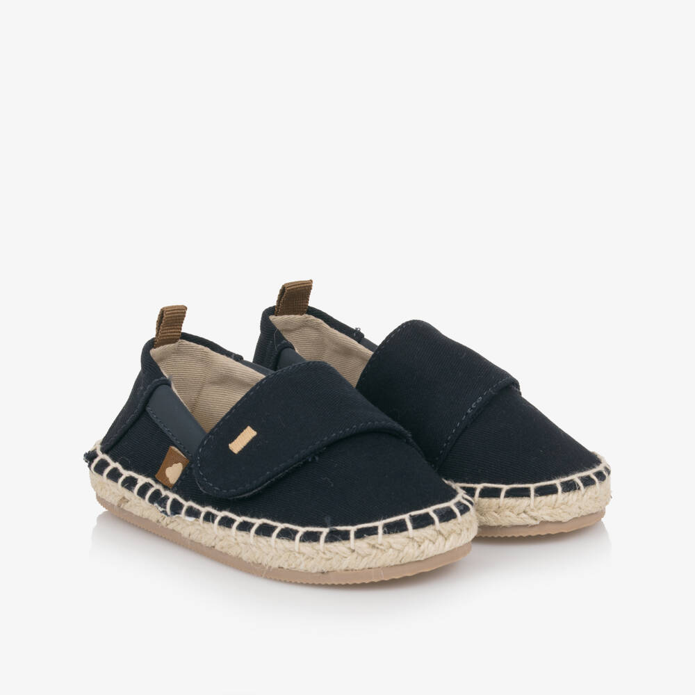 Mayoral-Boys Navy Cotton Slip-On Espadrilles | Childrensalon Outlet