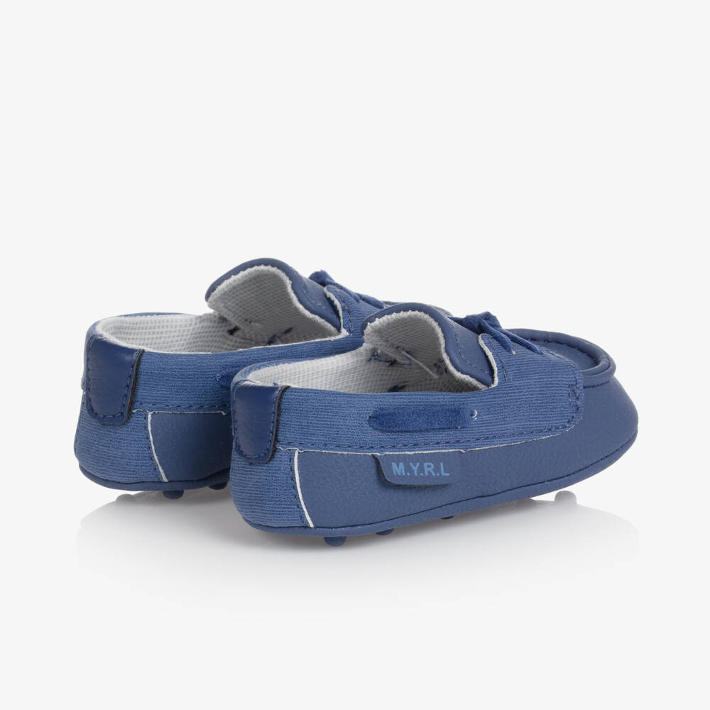 Mayoral-Boys' Navy Faux Leather Moccasins | Childrensalon Outlet