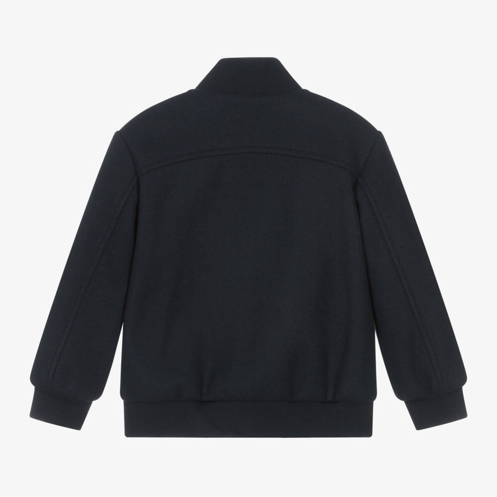Mayoral-Boys Navy Felt Jacket | Childrensalon Outlet