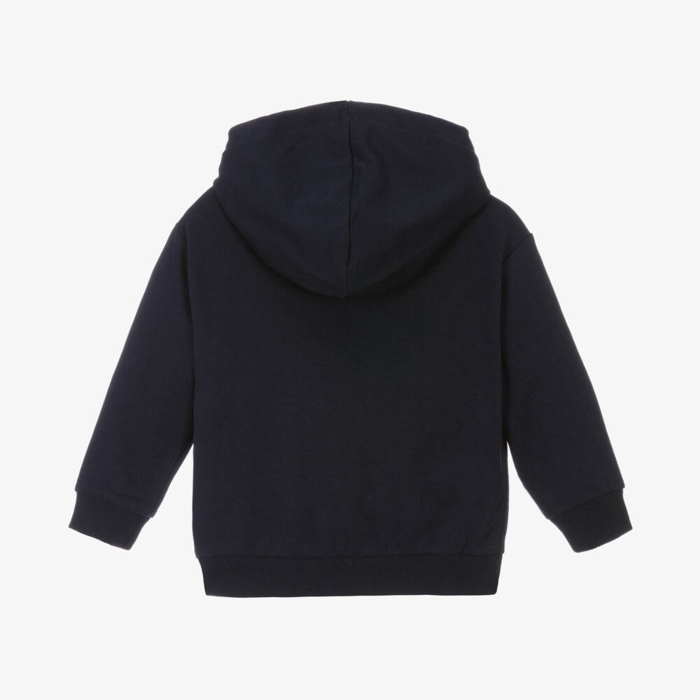 Mayoral-Boys Navy Hooded Zip-Up Jacket | Childrensalon Outlet