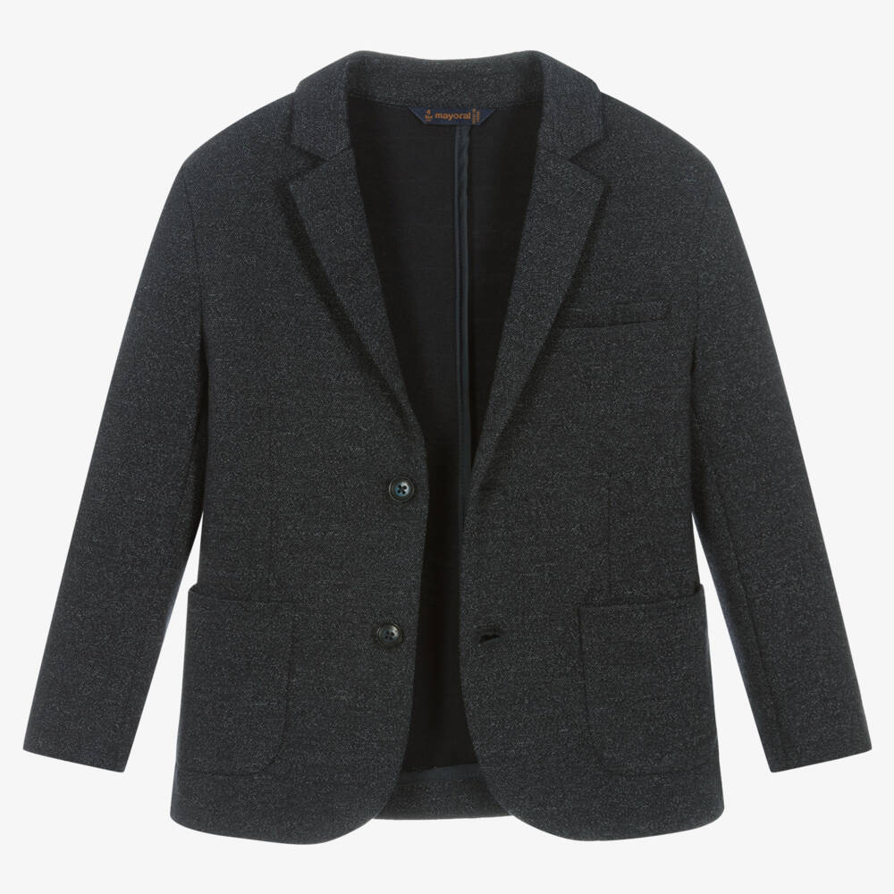Mayoral-Boys Navy Jersey Blazer | Childrensalon Outlet
