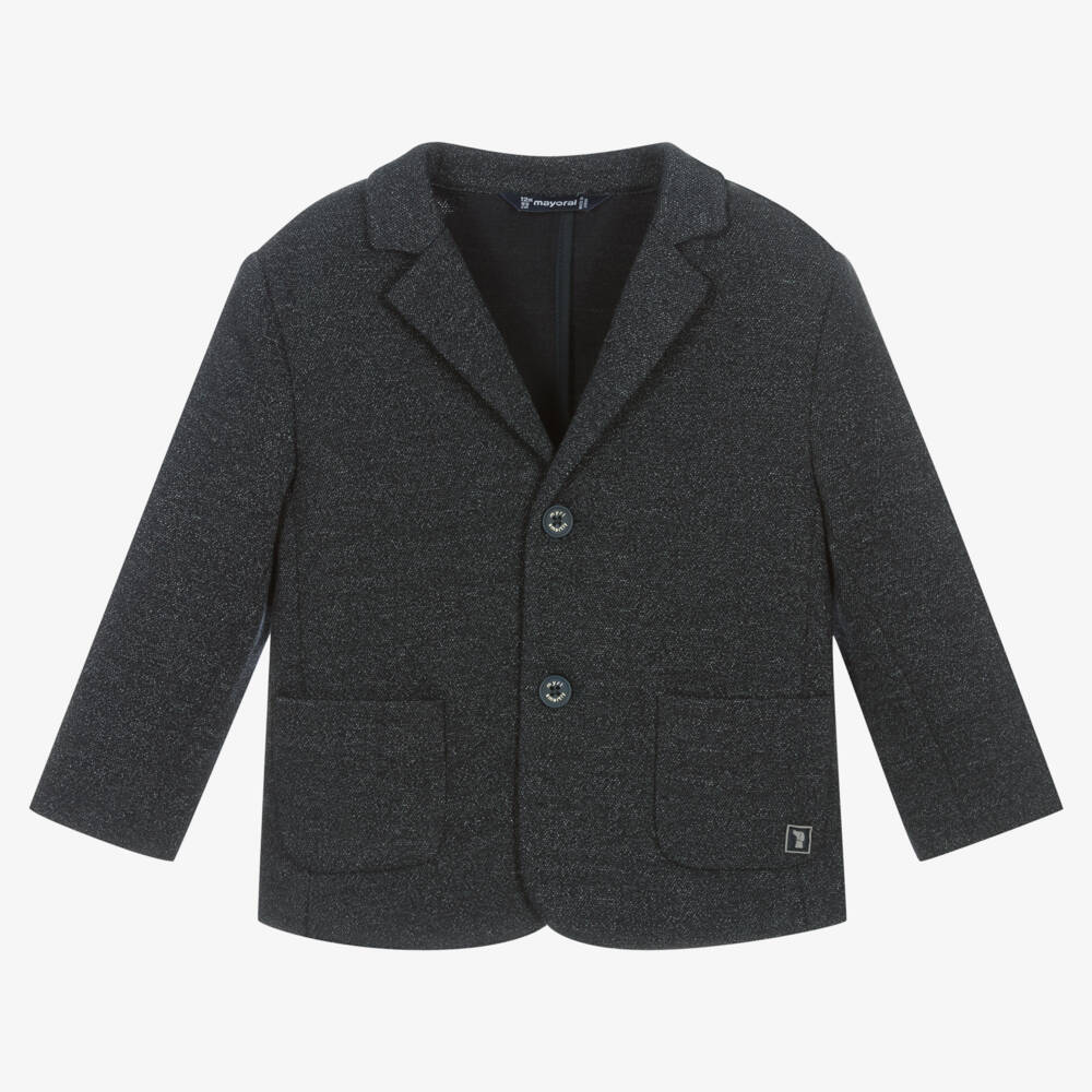 Mayoral-Boys Navy Jersey Jacket | Childrensalon Outlet