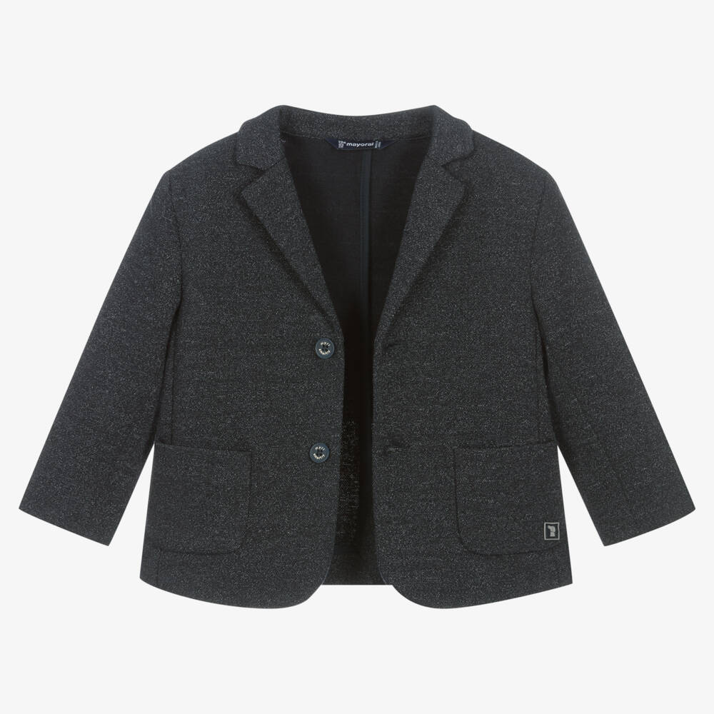 Mayoral-Boys Navy Jersey Jacket | Childrensalon Outlet
