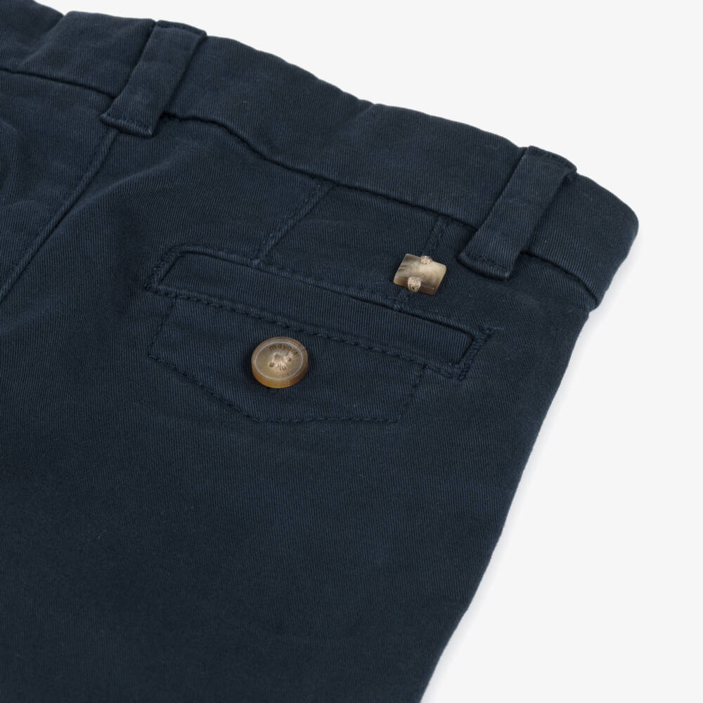 Mayoral-Boys Navy Slim Chino Trousers | Childrensalon Outlet