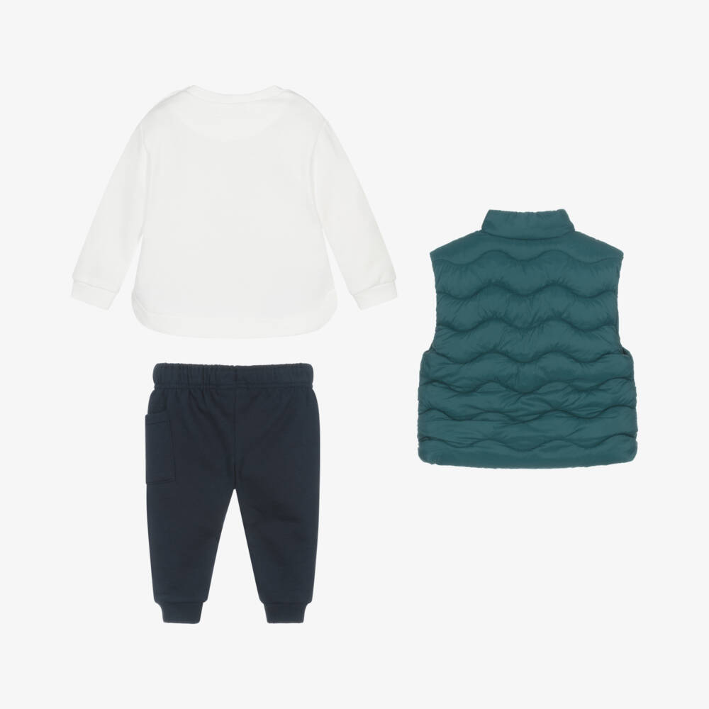 Mayoral-Boys Navy & Teal Trouser Ensemble | Childrensalon Outlet
