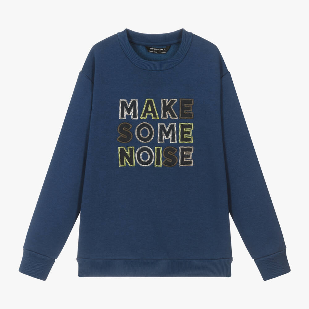 Mayoral Nukutavake-Boys Navy Text Sweatshirt | Childrensalon Outlet