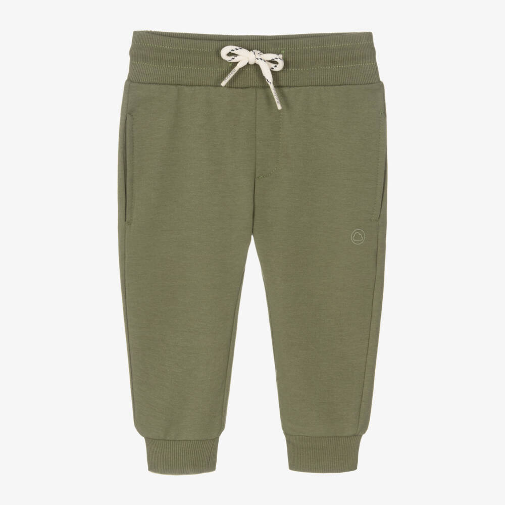 Mayoral-Boys Olive Cotton Blend Joggers | Childrensalon Outlet