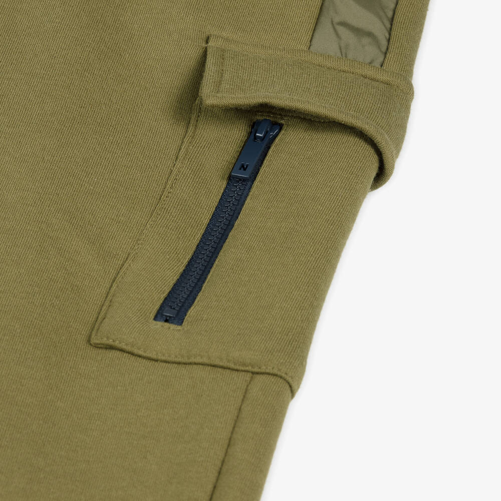 Mayoral Nukutavake-Boys Olive Cotton Cargo Trousers | Childrensalon Outlet