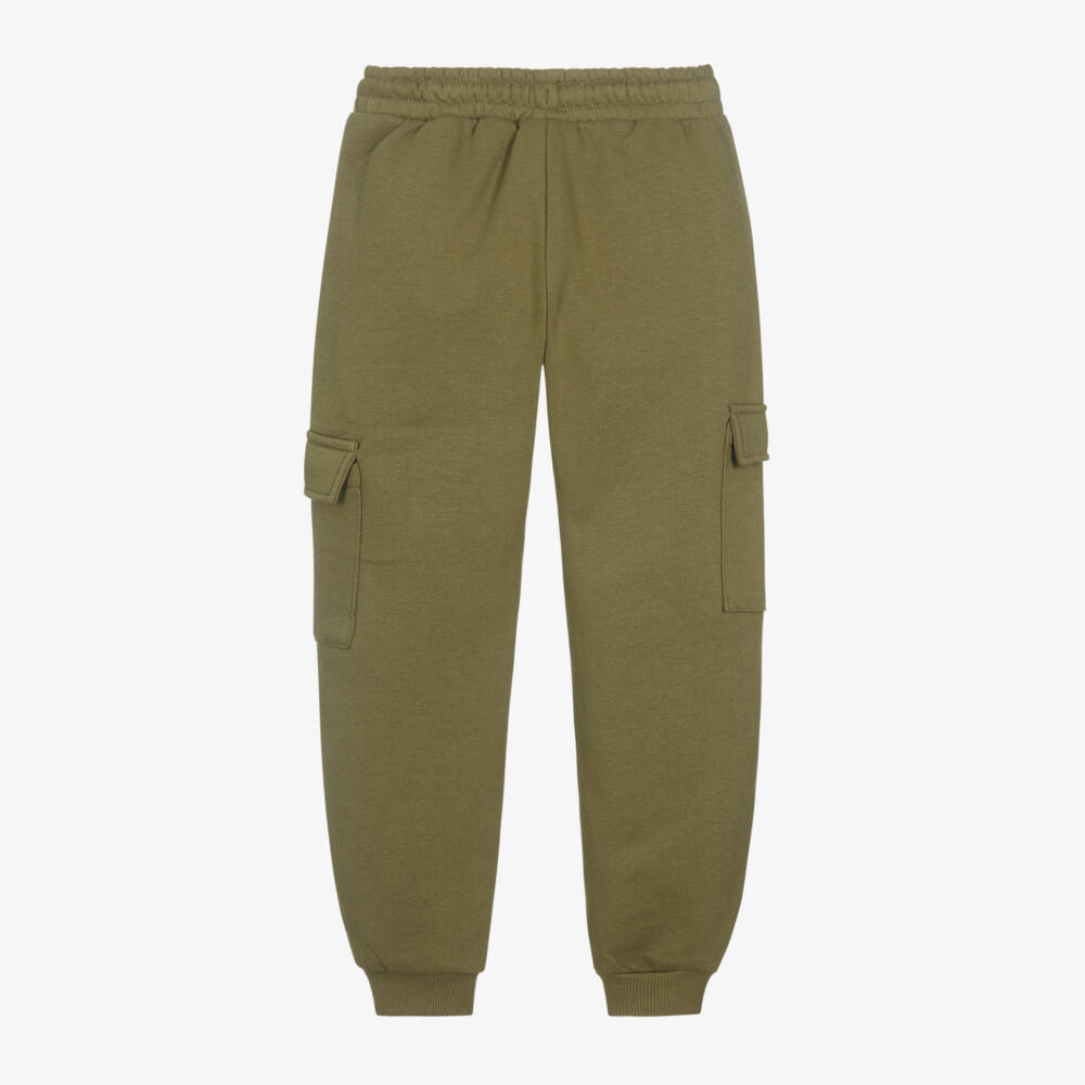 Mayoral Nukutavake-Boys Olive Cotton Cargo Trousers | Childrensalon Outlet