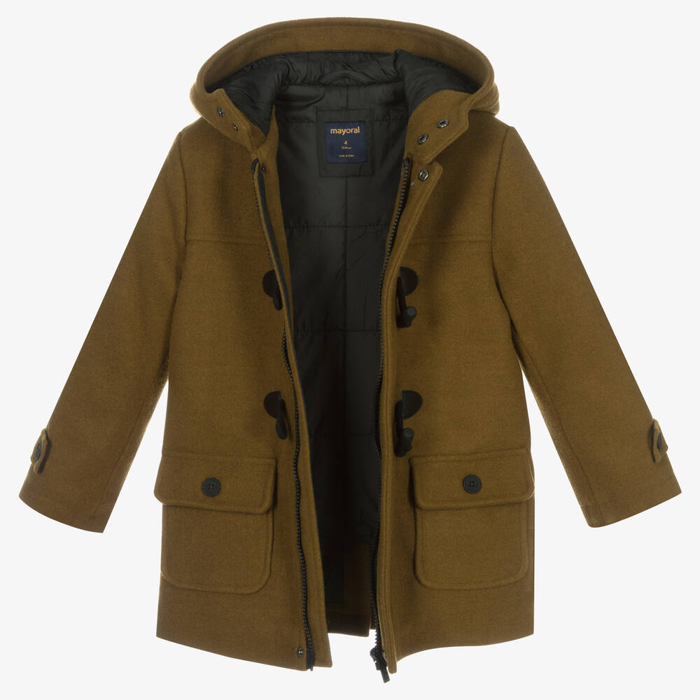 Olive duffle top coat