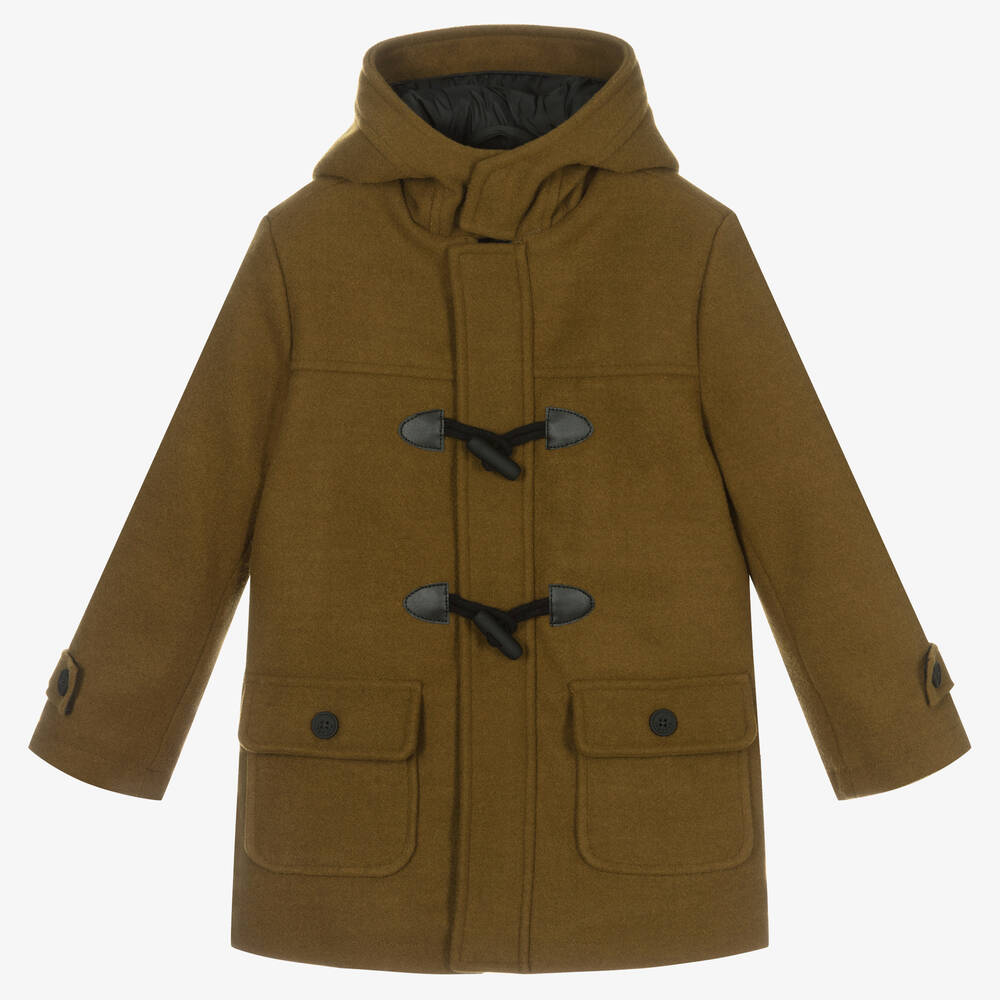 Mayoral - Boys Olive Green Duffle Coat | Childrensalon