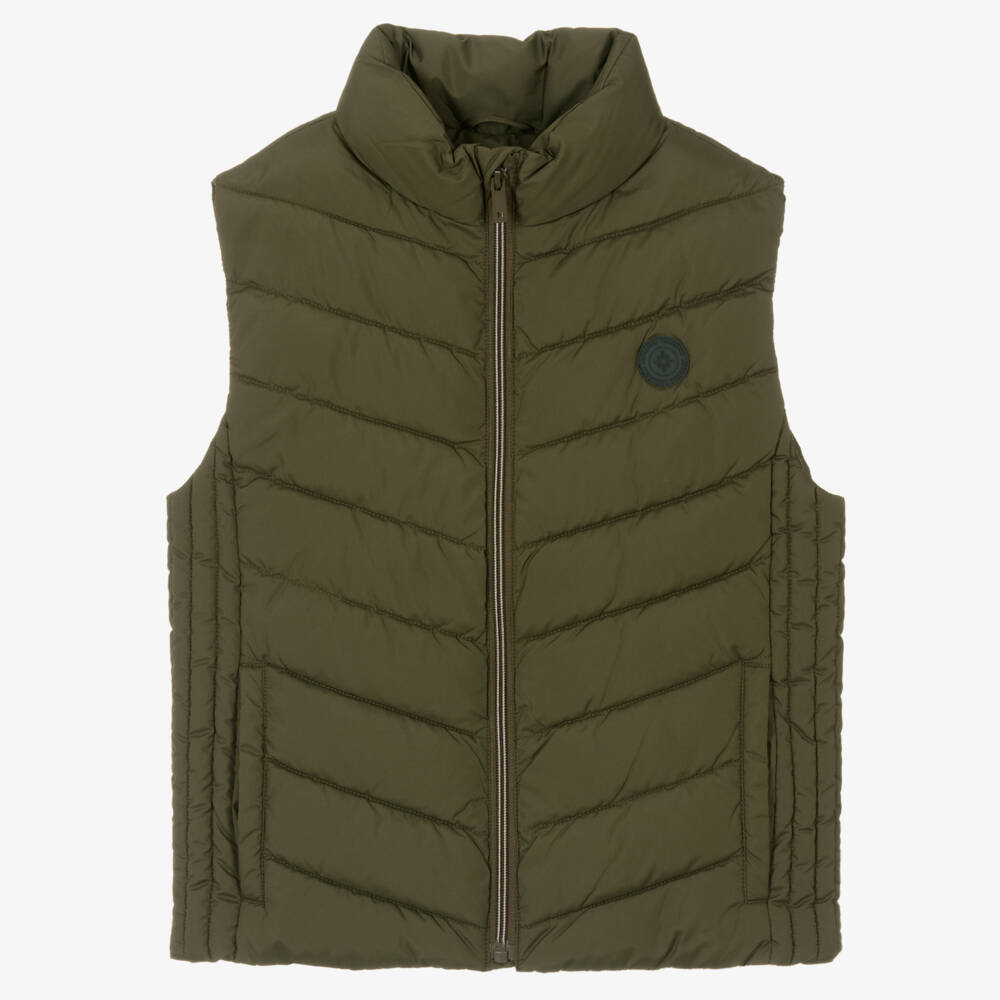 Mayoral Nukutavake-Boys Olive Padded Vest | Childrensalon Outlet