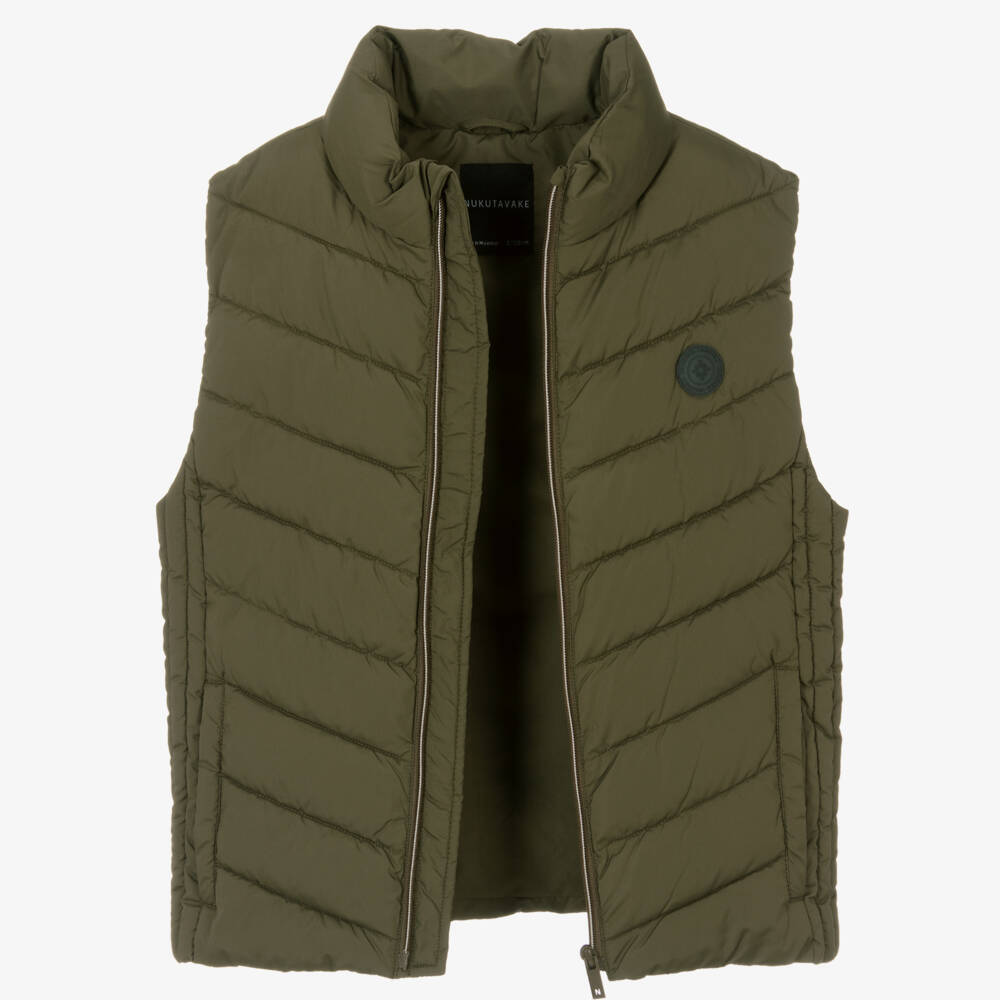 Mayoral Nukutavake-Boys Olive Padded Vest | Childrensalon Outlet