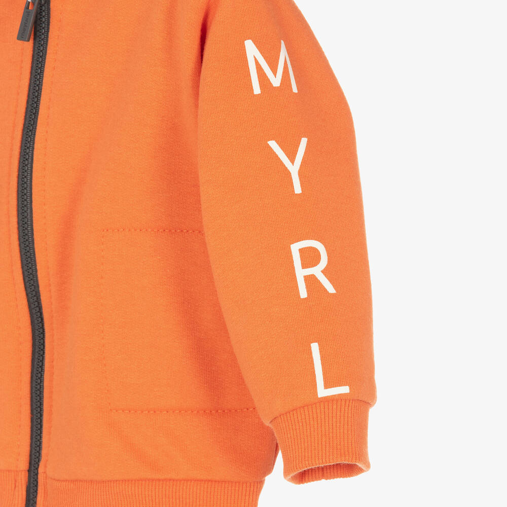 Mayoral-Оранжевый спортивный костюм из 3 предметов для мальчиков | Childrensalon Outlet