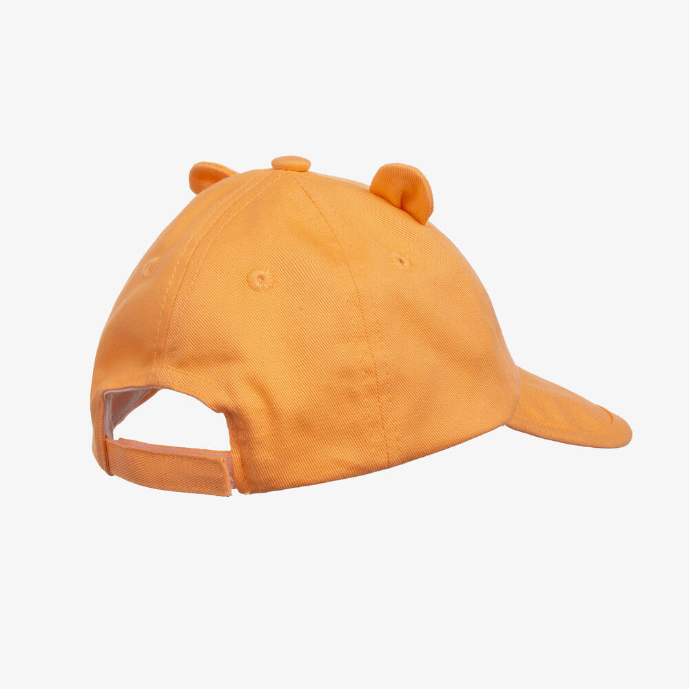 Mayoral-Boys Orange Cotton Bear Cap | Childrensalon Outlet