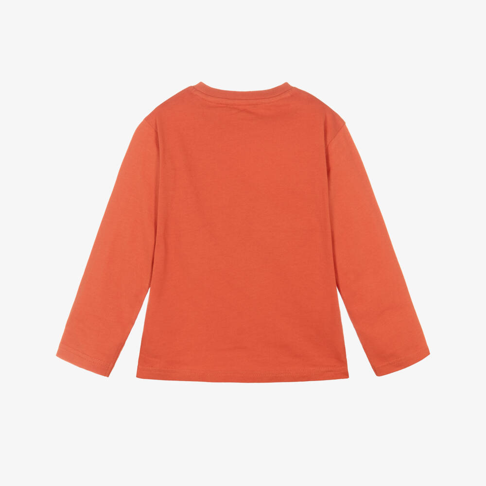 Mayoral-Boys Orange Cotton Jersey Pocket Top | Childrensalon Outlet