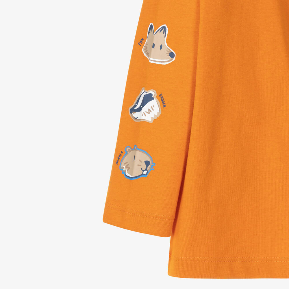 Mayoral-Boys Orange Cotton Jersey T-Shirt | Childrensalon Outlet