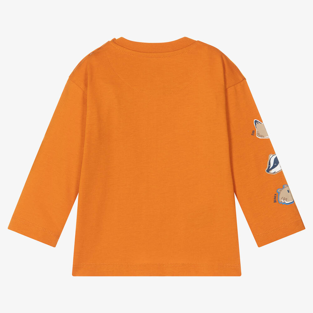 Mayoral-Boys Orange Cotton Jersey T-Shirt | Childrensalon Outlet