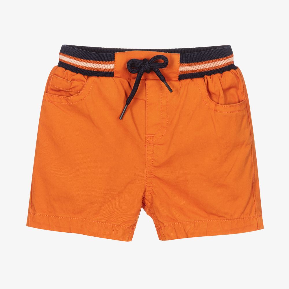 Mayoral - Boys Orange Cotton Shorts | Childrensalon