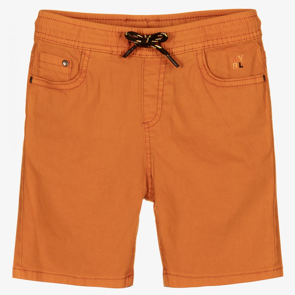 Mayoral-Boys Orange Cotton Shorts | Childrensalon Outlet