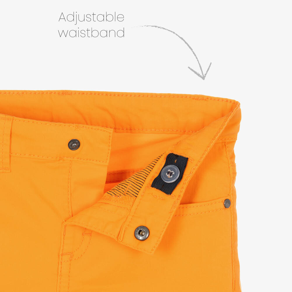 مايورال-شورت قطن مستدام لون برتقالي للأولاد | Childrensalon Outlet