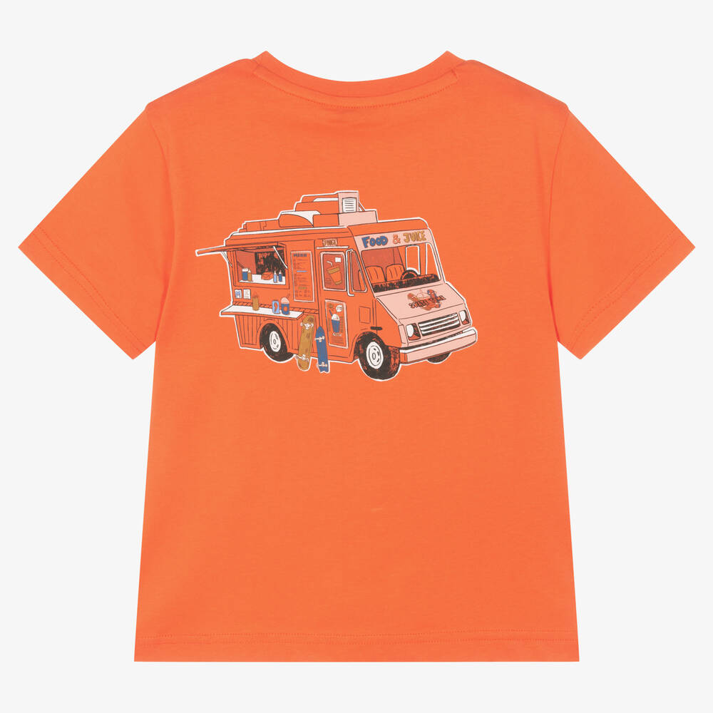 Mayoral-Boys Orange Cotton Skate T-Shirt | Childrensalon Outlet