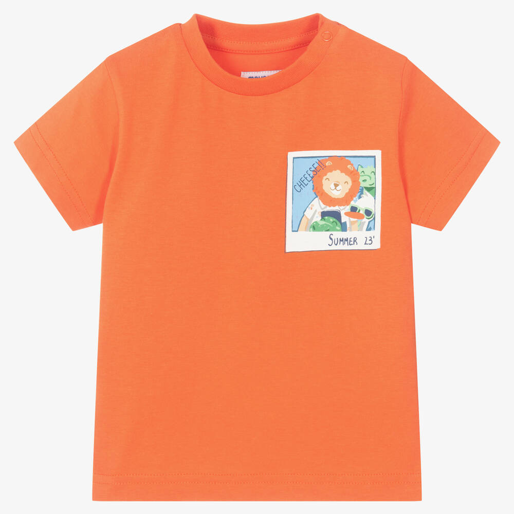 Mayoral - Boys Orange Cotton Surf T-Shirt | Childrensalon