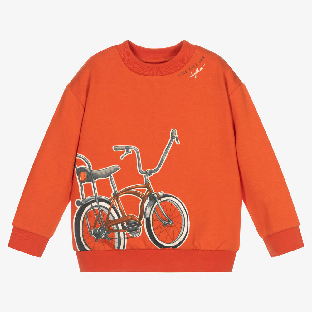 Mayoral - Оранжевый хлопковый свитшот для мальчиков | Childrensalon
