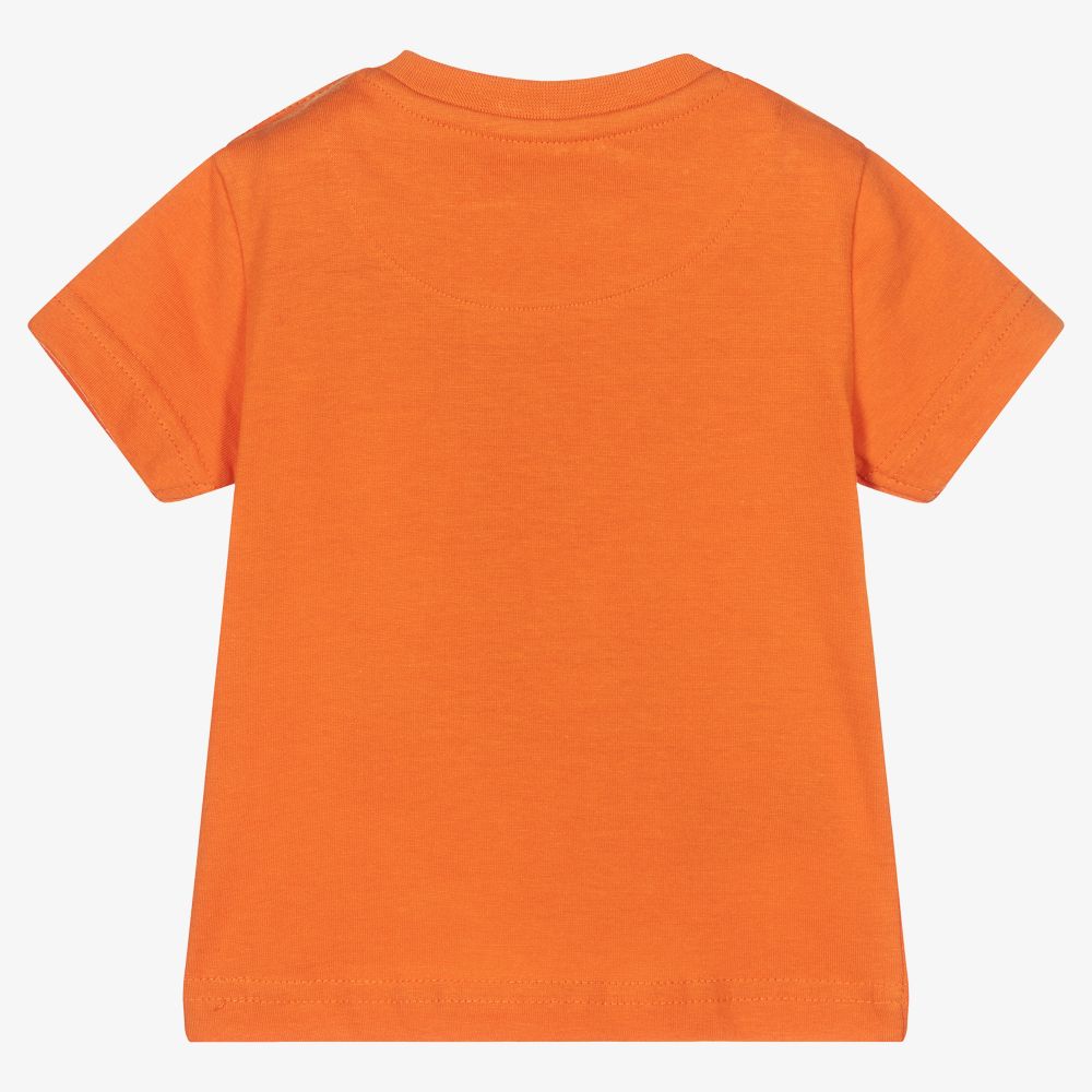 مايورال-تيشيرت أطفال ولادي قطن جيرسي مستدام لون برتقالي | Childrensalon Outlet