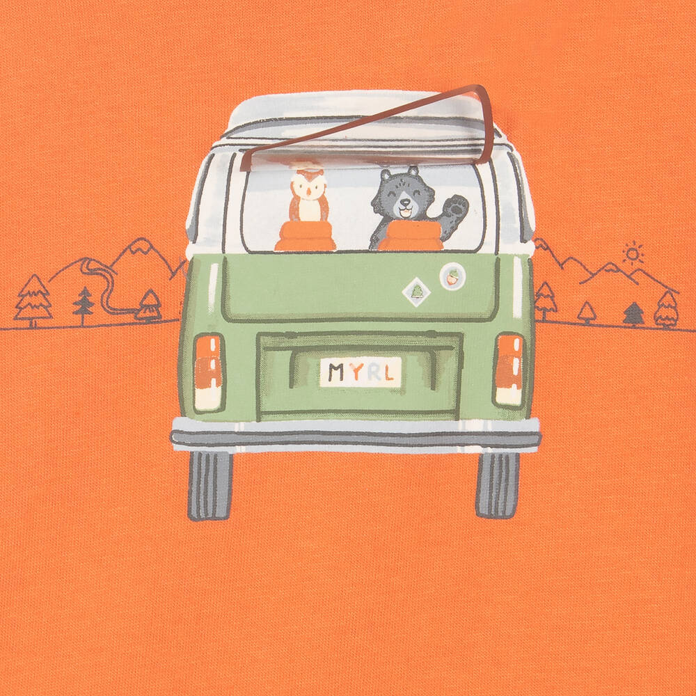 مايورال-توب أطفال ولادي قطن مستدام لون برتقالي | Childrensalon Outlet