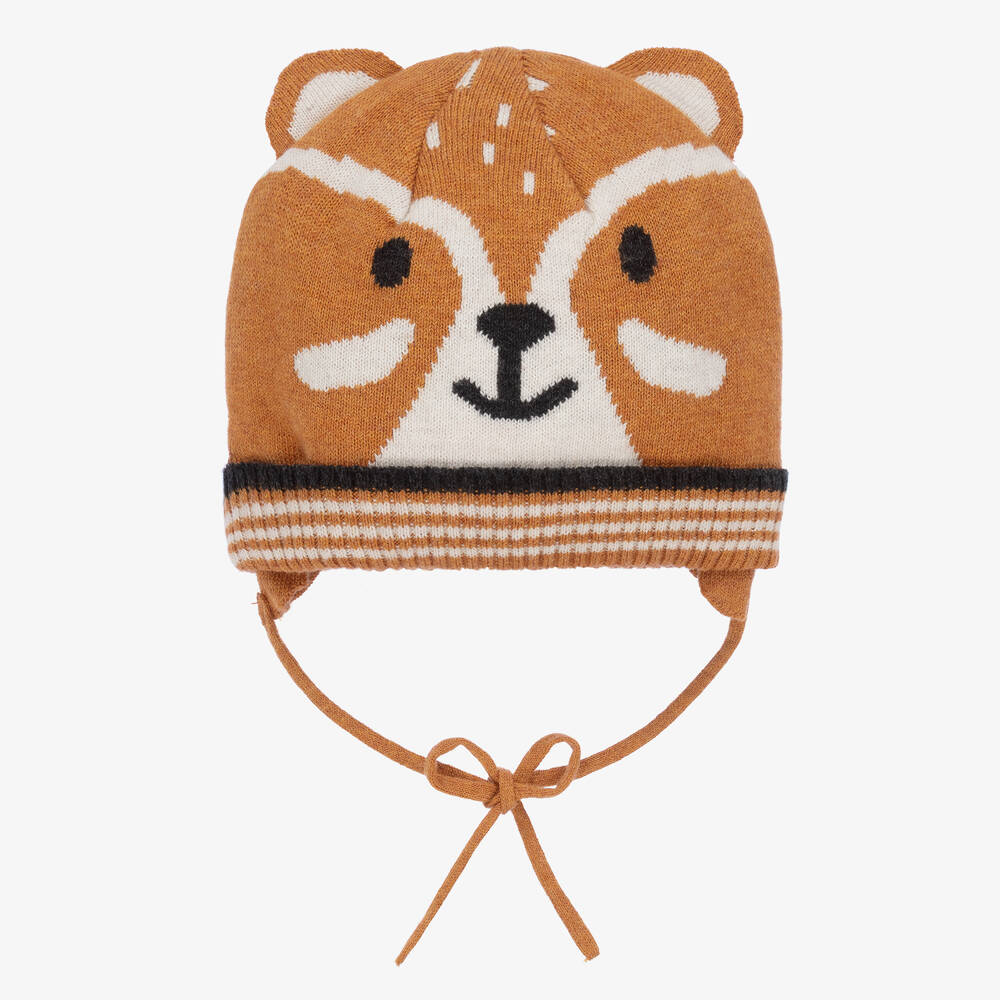 Mayoral - Orange Fuchs-Strickmütze für Jungen | Childrensalon