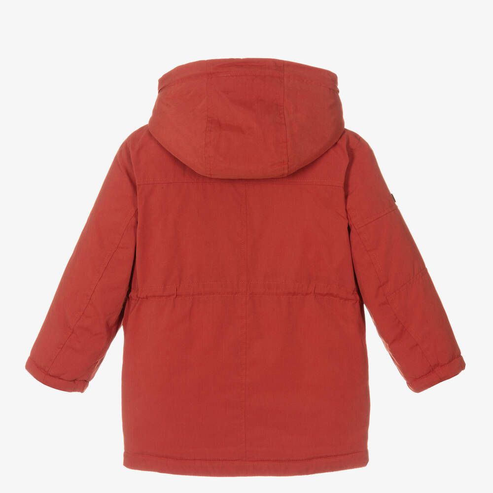 Mayoral-Boys Orange Hooded Parka | Childrensalon Outlet