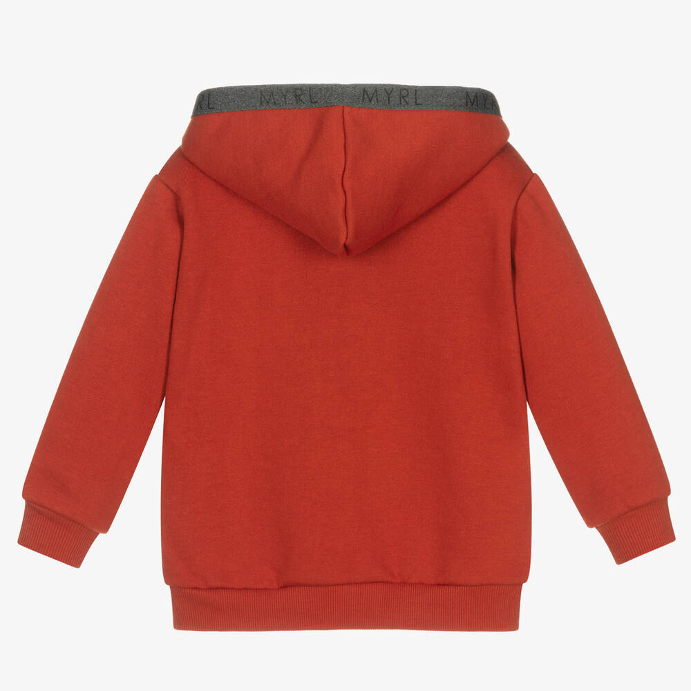 Mayoral-Оранжевый топ на молнии с капюшоном для мальчиков | Childrensalon Outlet