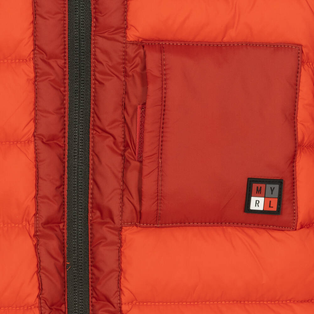 Mayoral-Boys Orange Puffer Jacket | Childrensalon Outlet