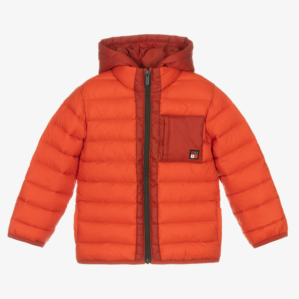 Mayoral - Boys Orange Puffer Jacket | Childrensalon