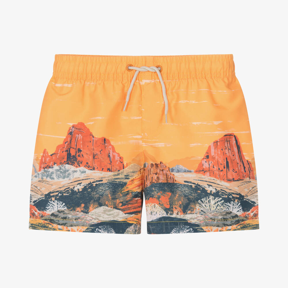 Mayoral Nukutavake - Boys Orange Swim Shorts | Childrensalon