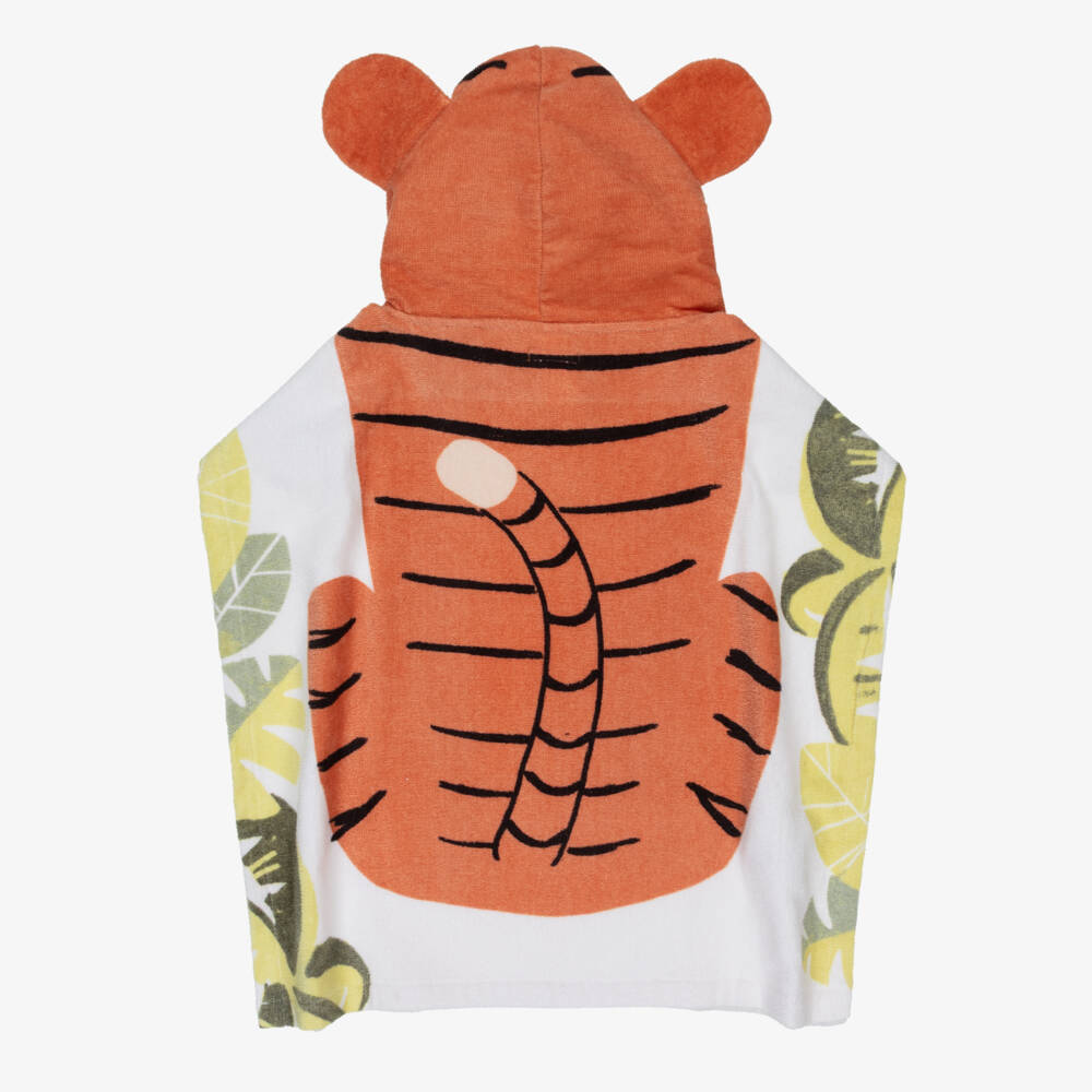 Mayoral-Boys Orange Tiger Hooded Towel | Childrensalon Outlet