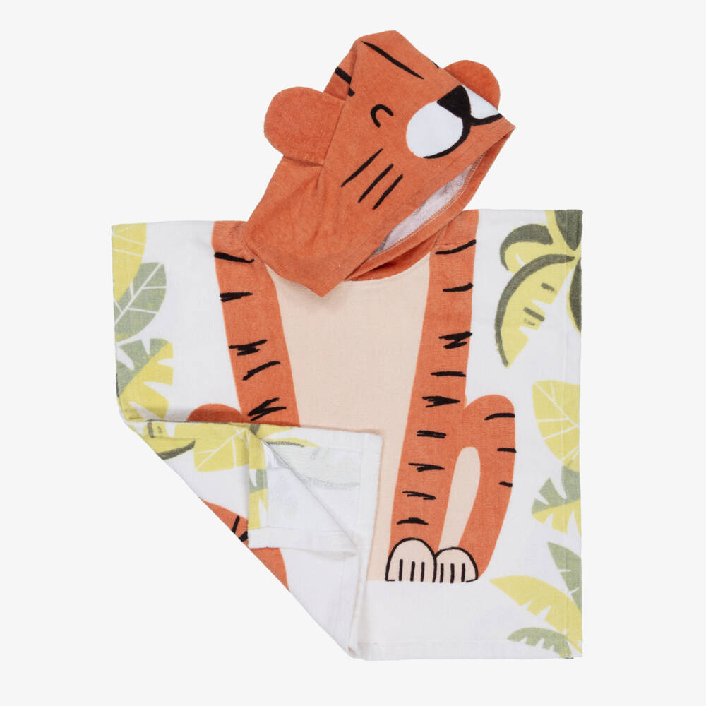 Mayoral-Boys Orange Tiger Hooded Towel | Childrensalon Outlet